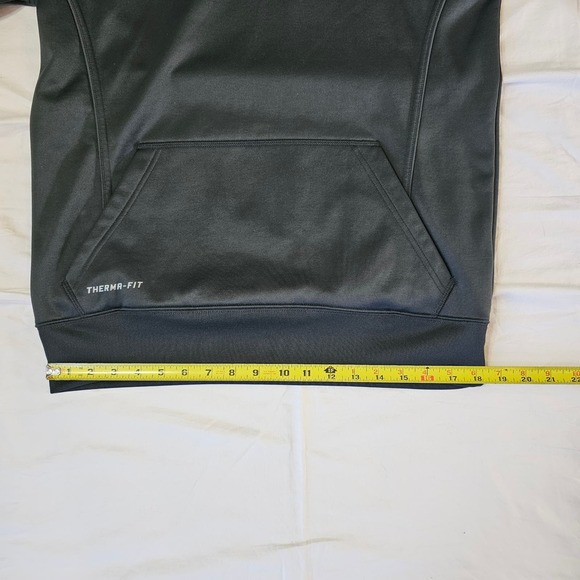 Nike thermafit black fleece  hoodie with LHU logo. Preowned in a men's sz small. - Picture 9 of 11